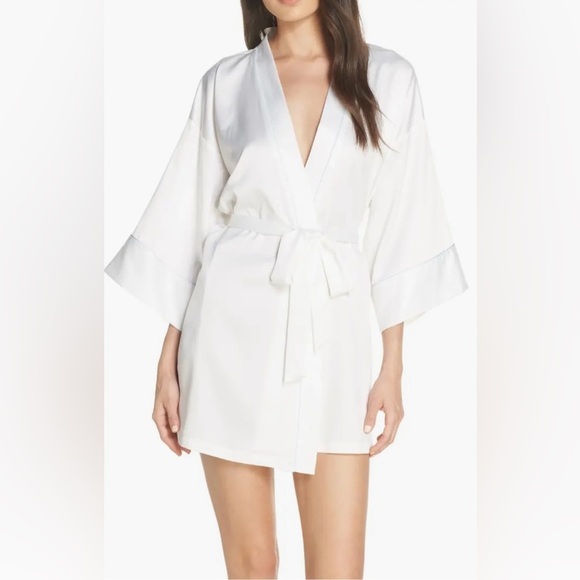 Worn Once Bridal Robe Nordstrom In Bloom By Jonquil Medium White Blue - Picture 5 of 5